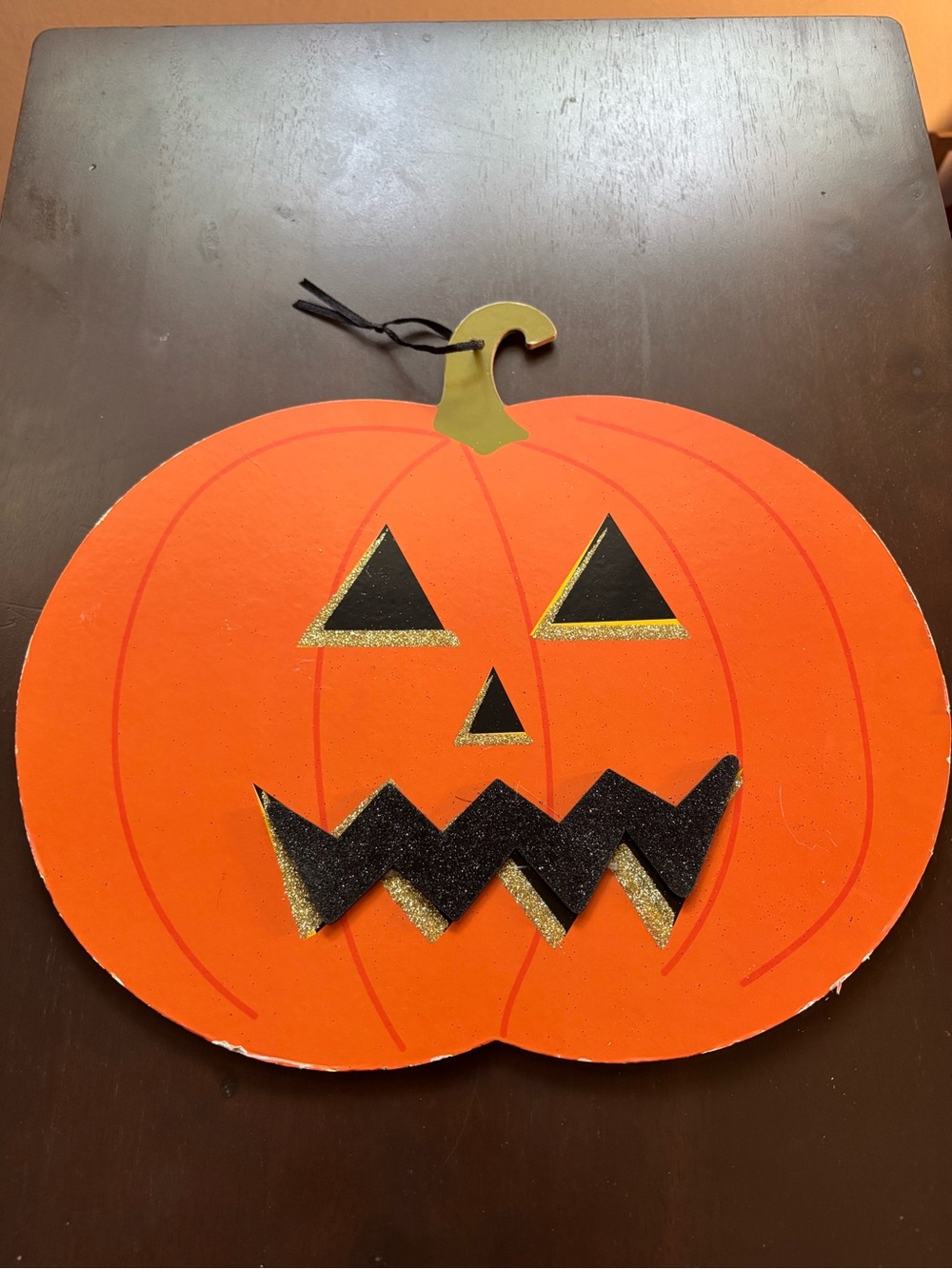 Halloween Pumpkin Jack-O-Lantern 
Wooden Hanging Decoration